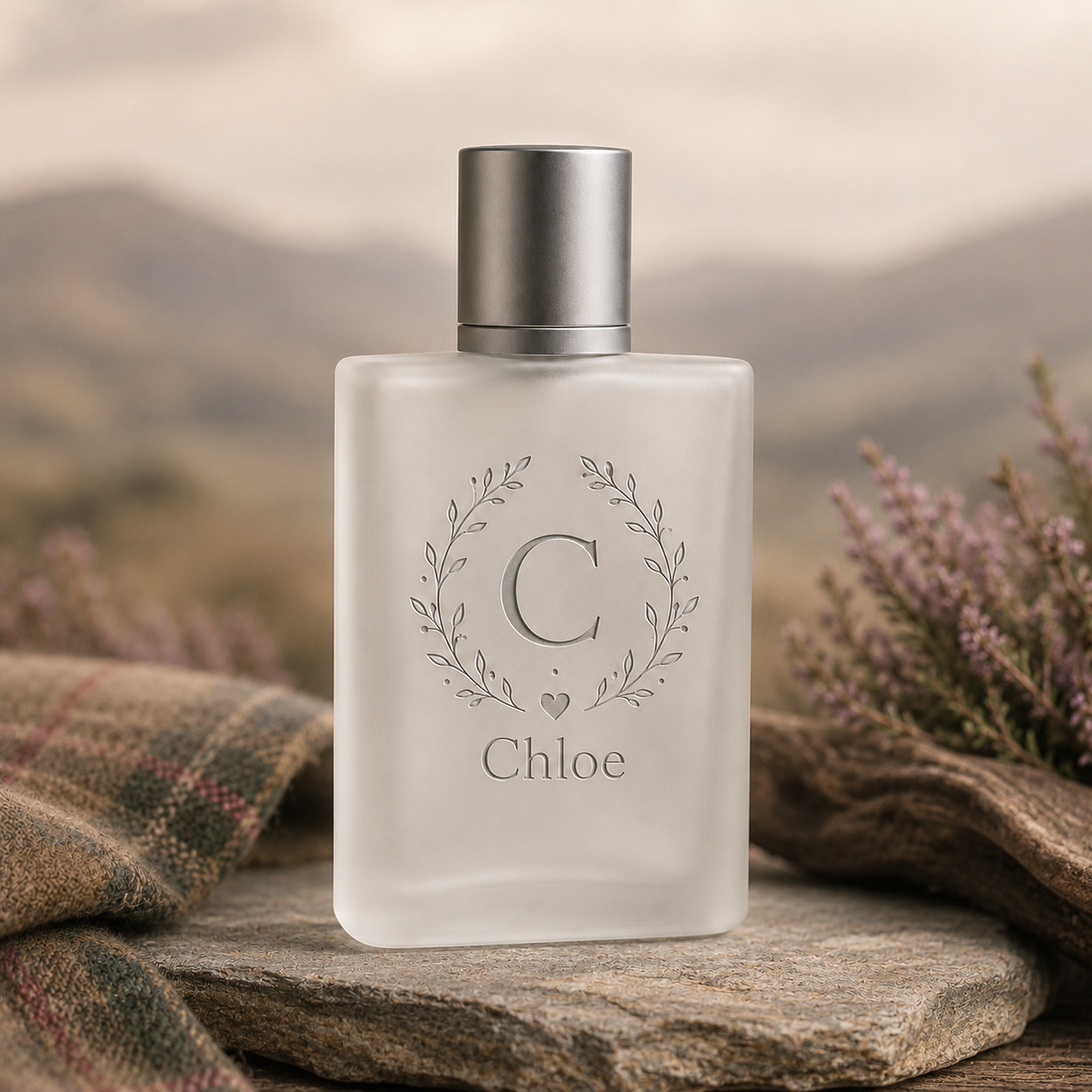 Personalised Frosted Glass Aftershave Bottle
