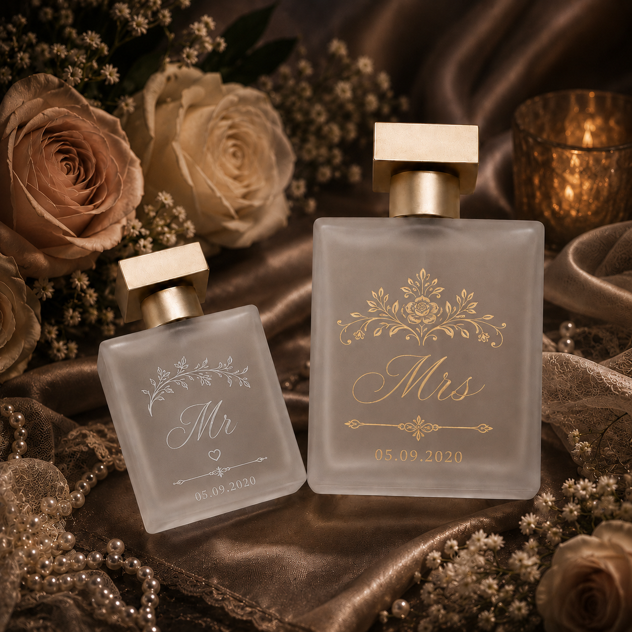 Personalised Frosted Glass Perfume Bottle